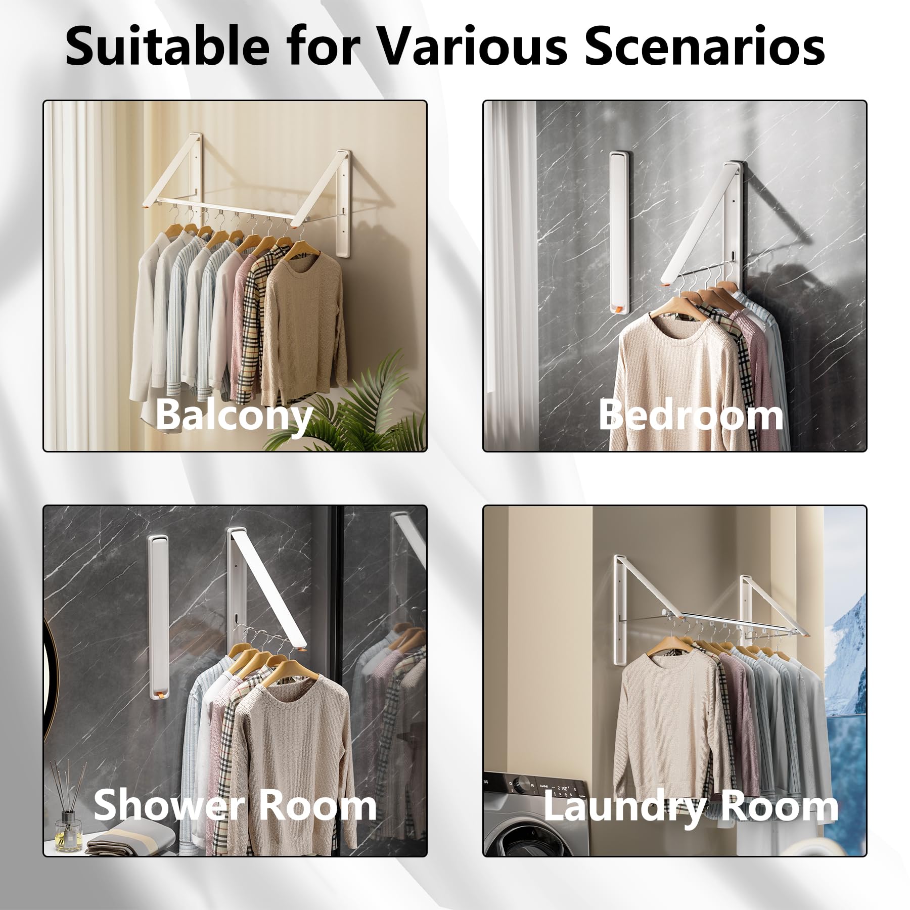 Clothes Drying Rack with Rod (2 Count)