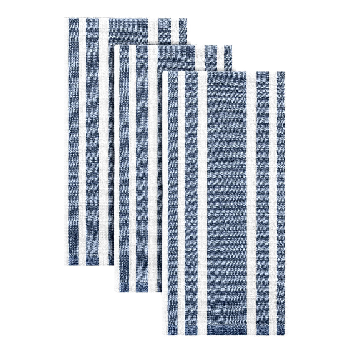 Premium Cotton Stripe Kitchen Towels 3 Pack (3 Count)