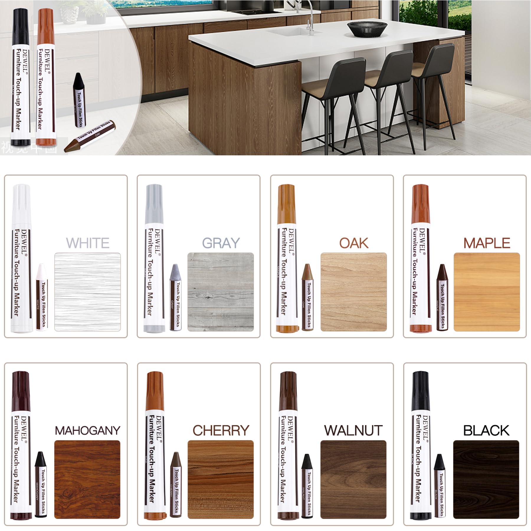 Furniture Touch Up Markers (17 Count)