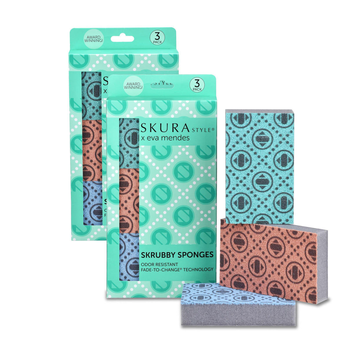 Skura Style x Eva Mendes Kitchen Dish Sponges 6 Pack (6 Count)