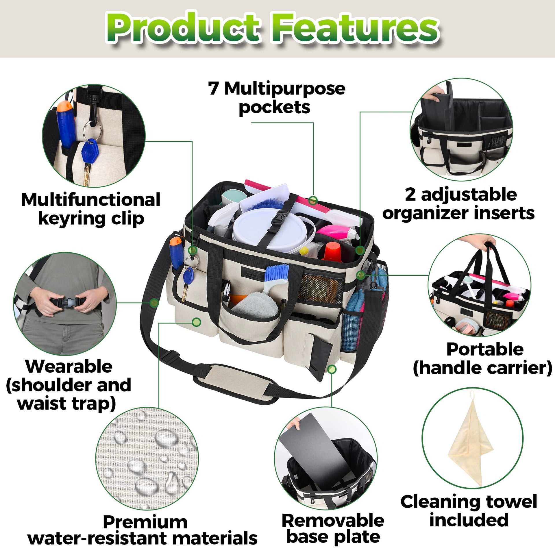 Cleaning Caddy Organizer with Handle