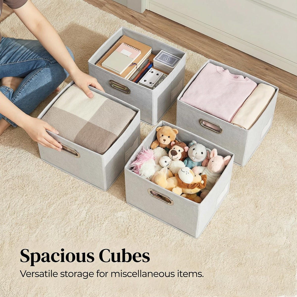 Storage Bins with Lids [3 (3 Count)