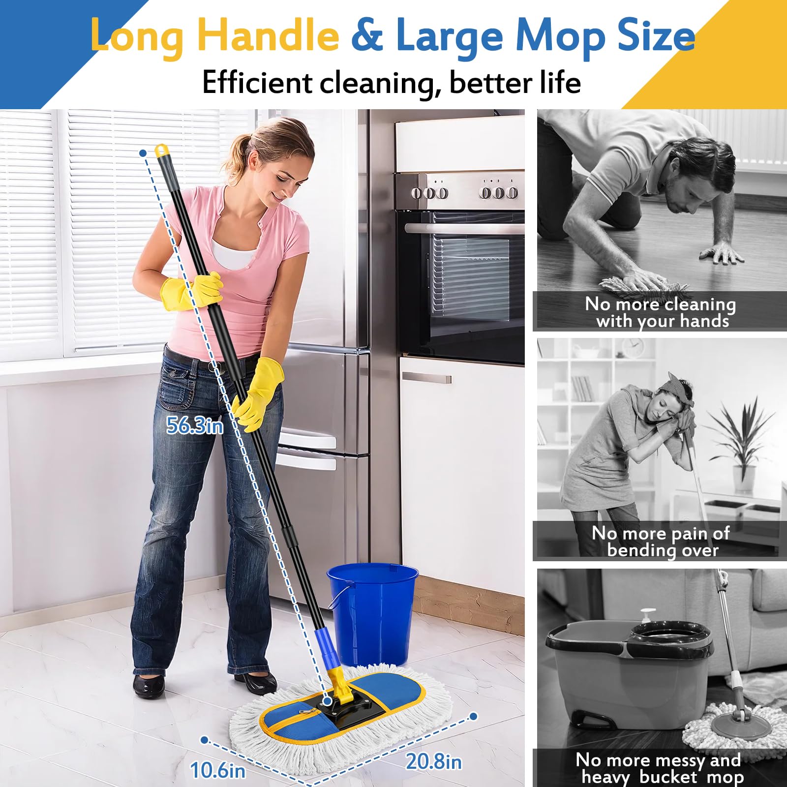 16 Inch Commercial Dust Mop Replacement Heads (2 Count) - ModHome Supplies