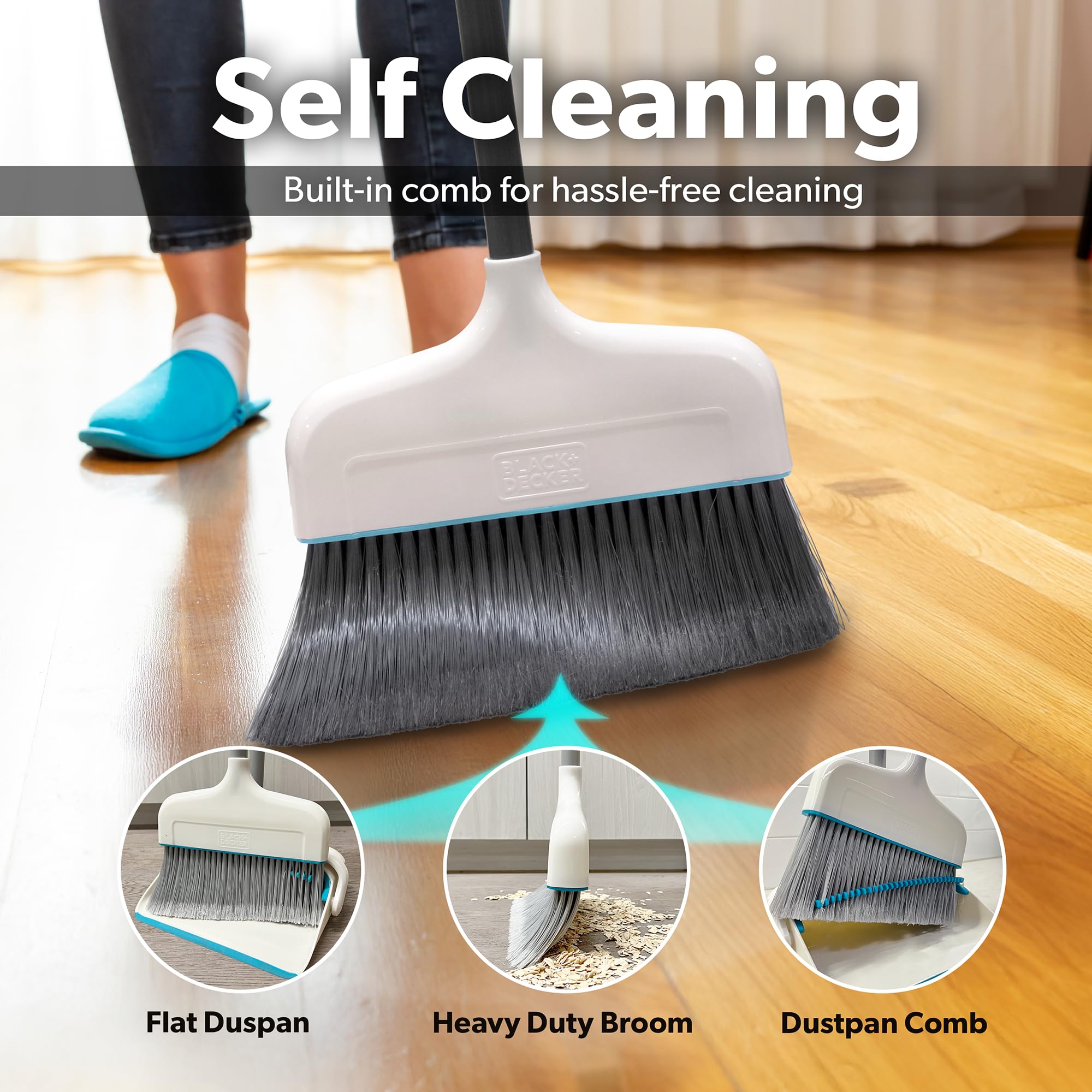 Butler Broom and Dustpan Set for Home