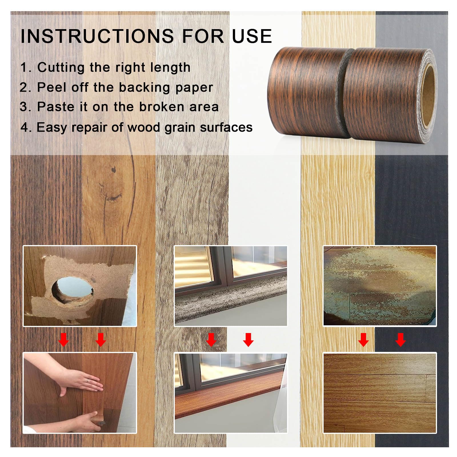 Wood Grain Repair Tape (33 Foot)