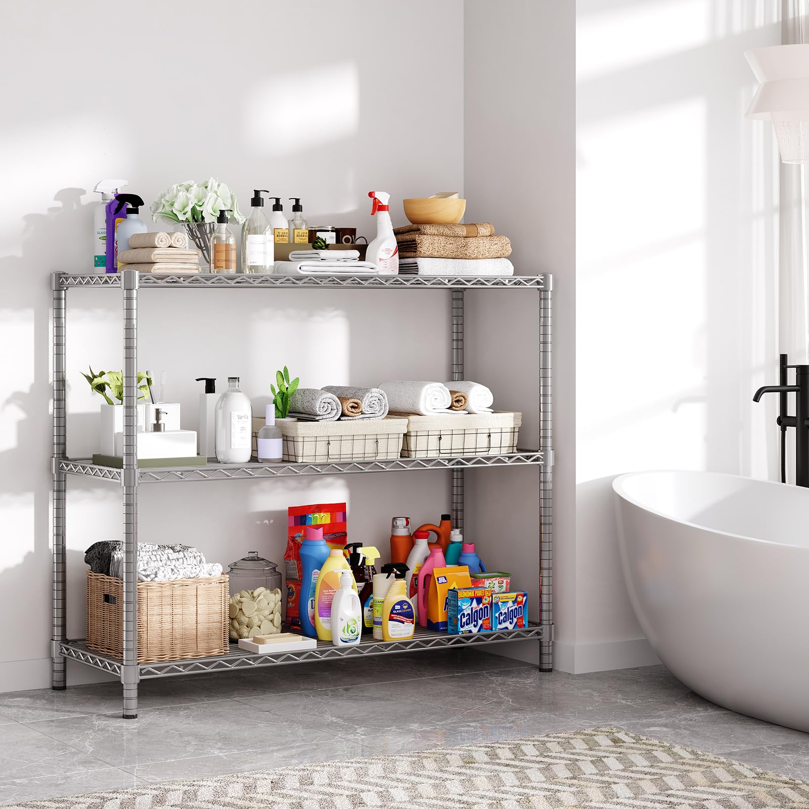 45" Small Wire Shelving Unit