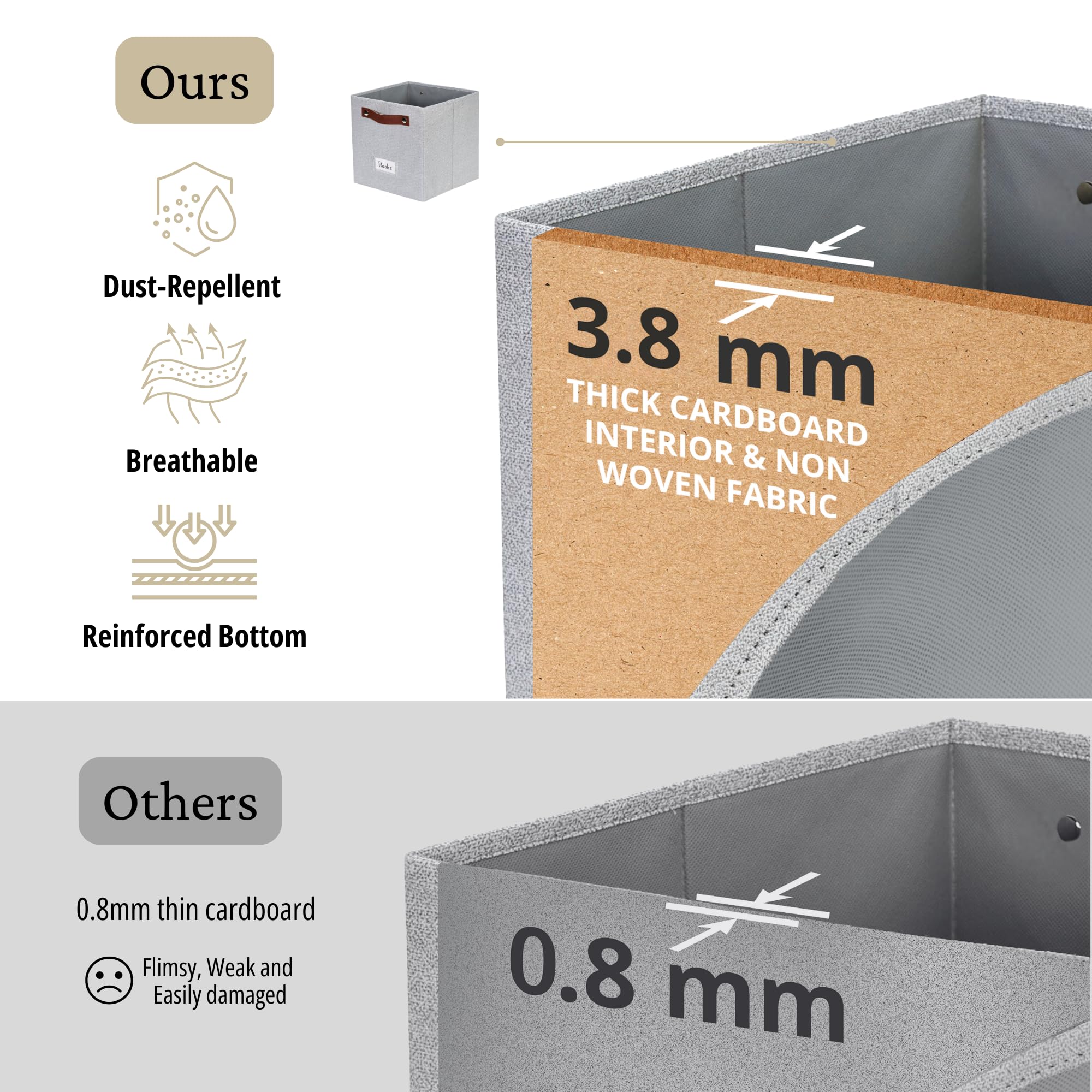 Storage Bins Cube Storage Bin with Labels (6 Count)