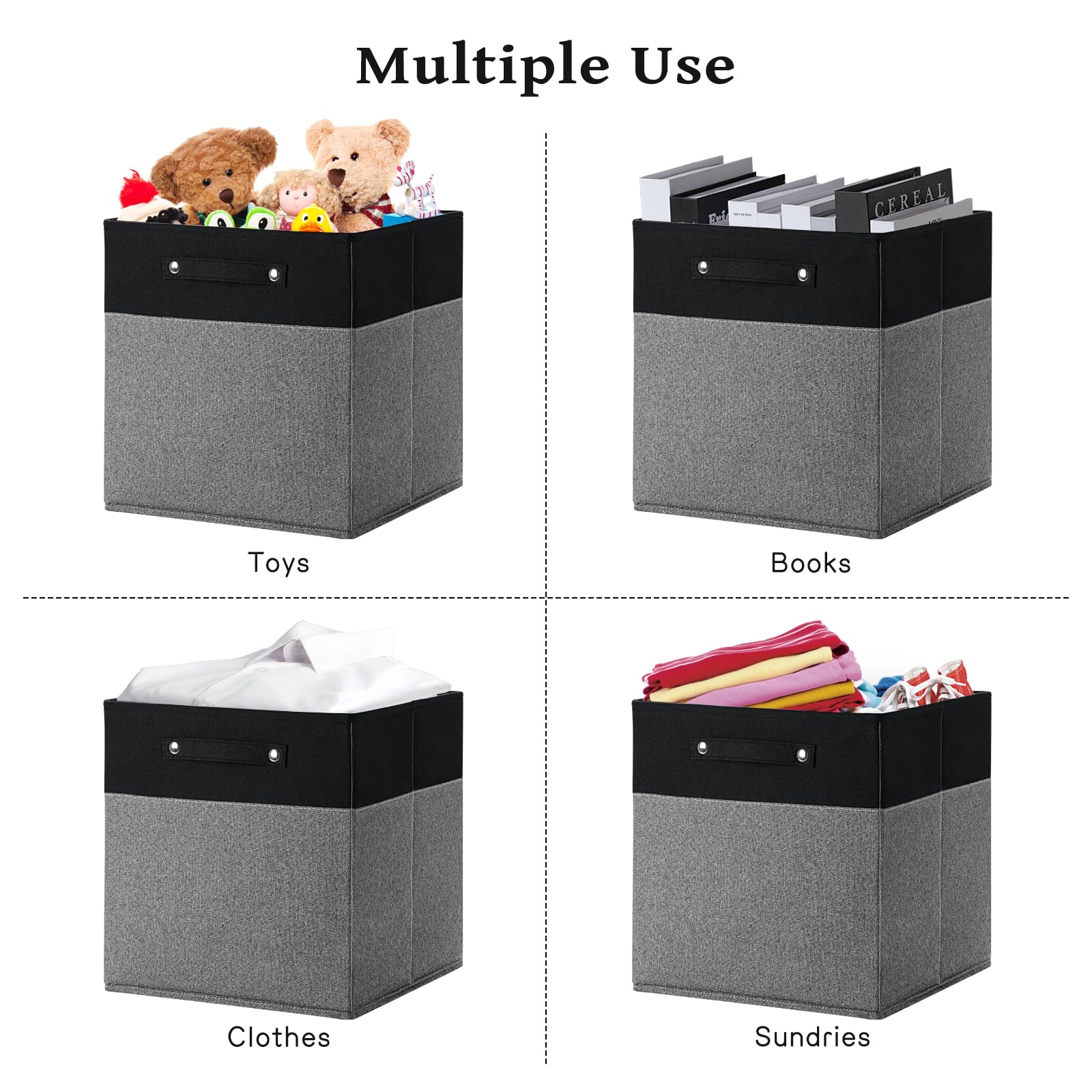 13x13x13 Storage Cube Bins 4 Pack