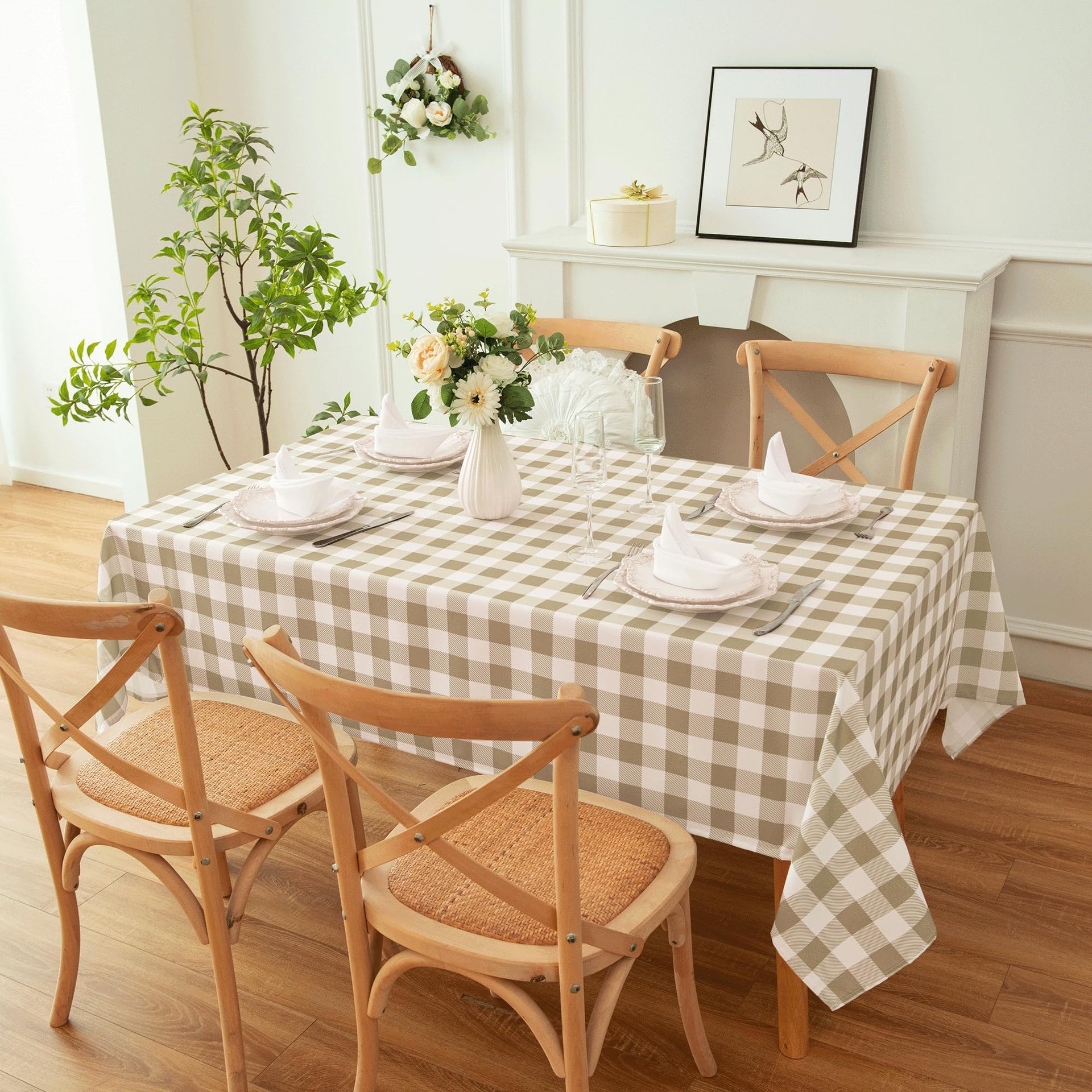 Classic Gingham Tablecloth Fabric