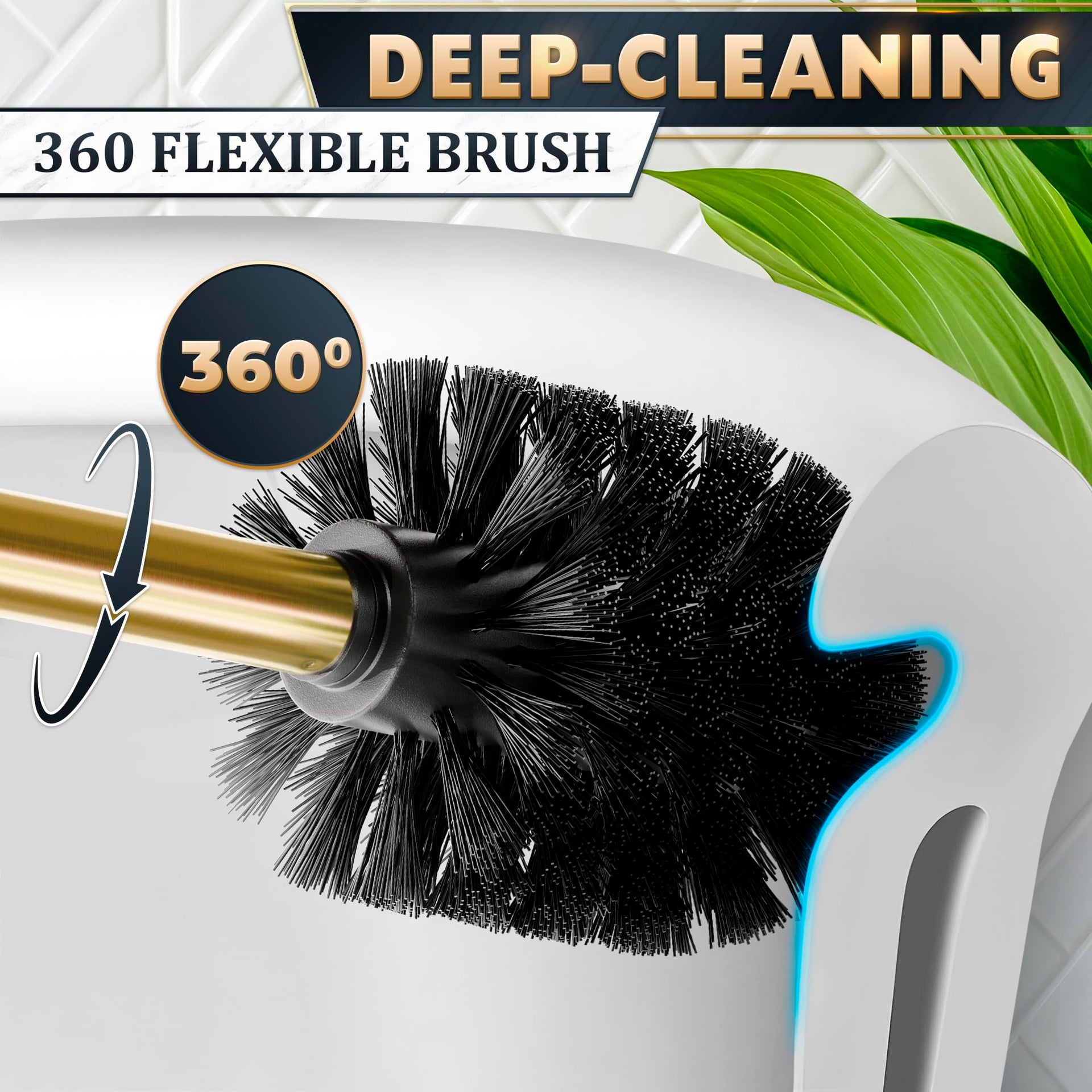 Stainless Steel Toilet Brush and Holder Set