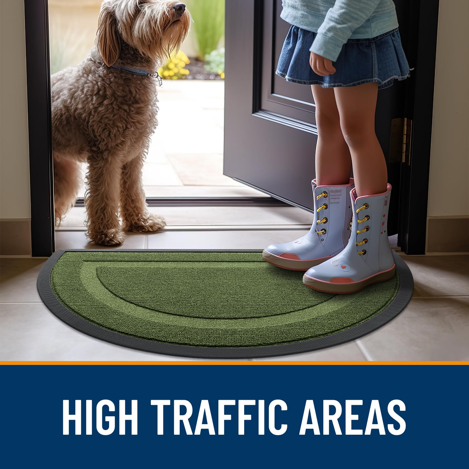 Half Circle Front Door Mat Outside 47x23 All