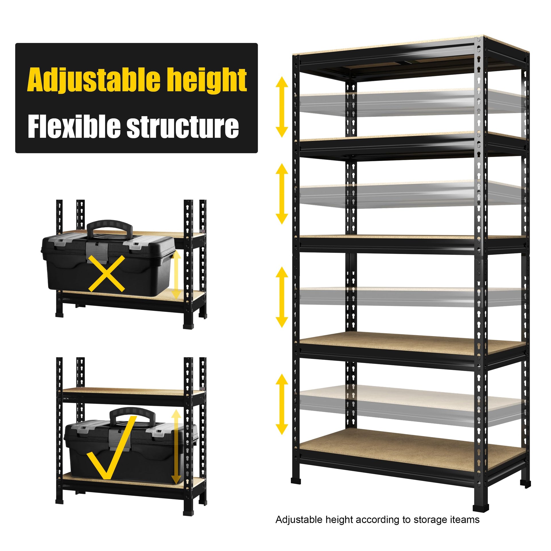 5 Tier Garage Storage Shelves (2 Count)