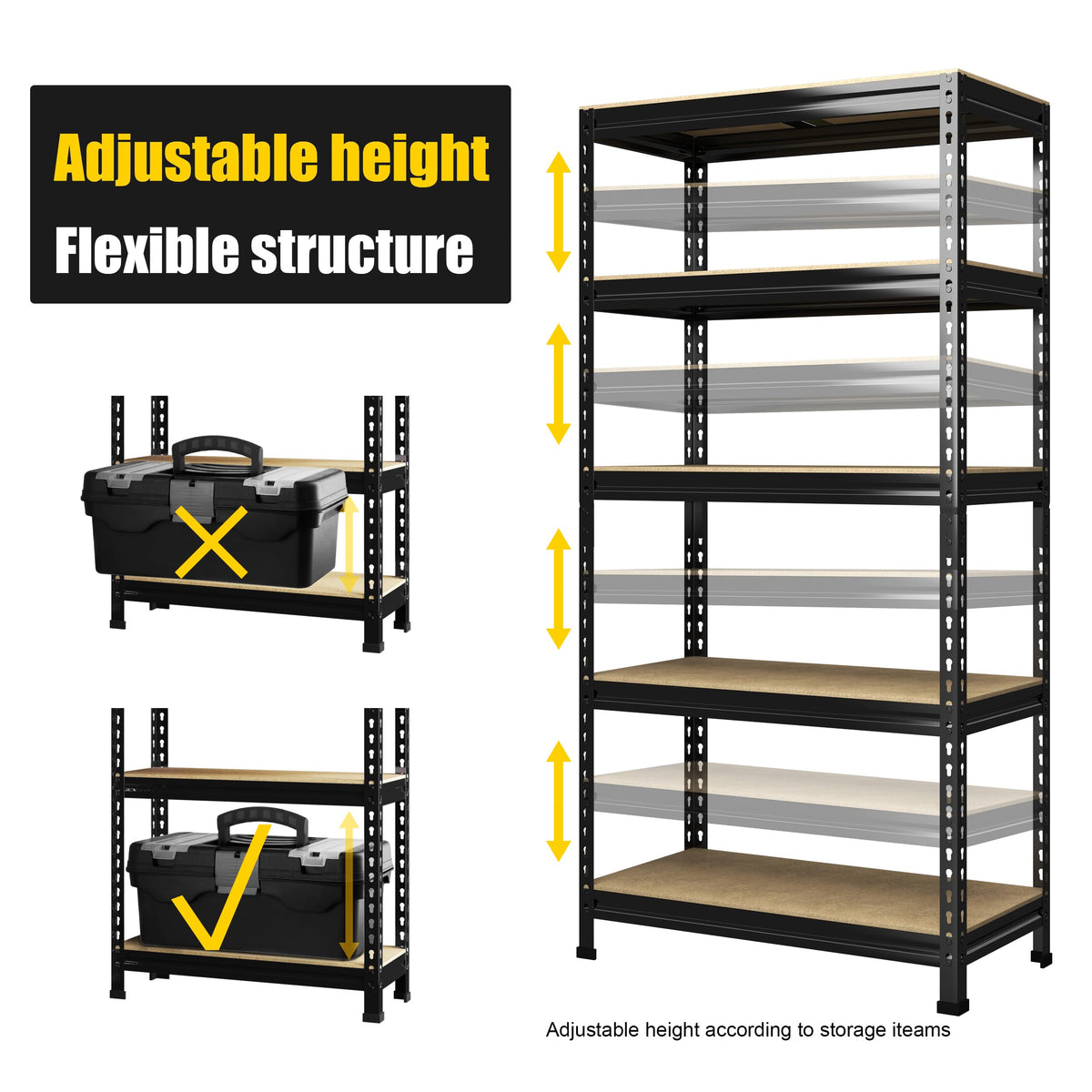 5 Tier Garage Storage Shelves