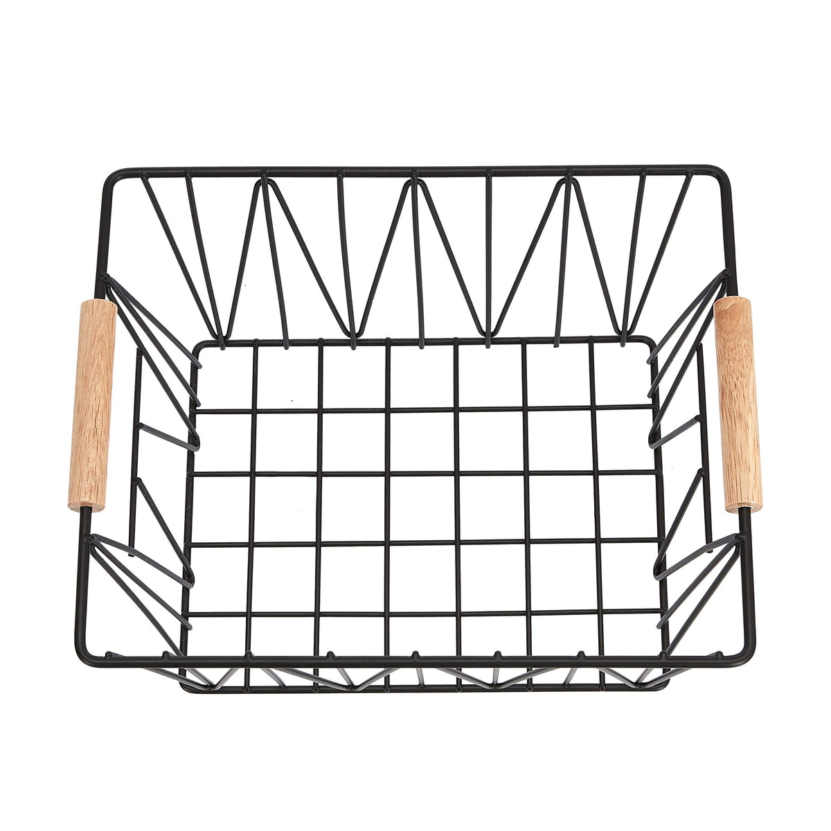 Stackable Rectangular Wire Storage Baskets for Closet Organization (3 Count)