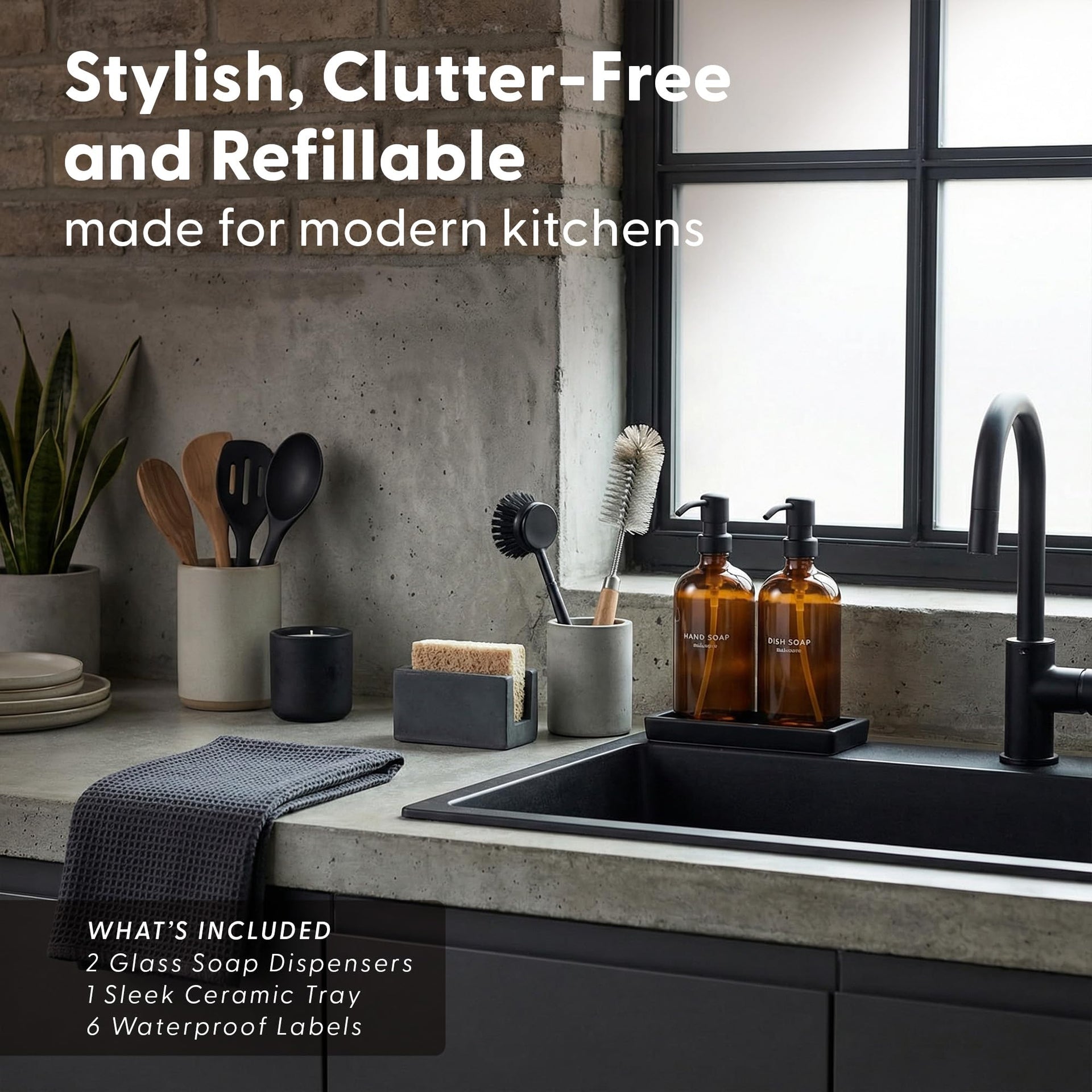 Kitchen Soap Dispenser Set (3 Count)