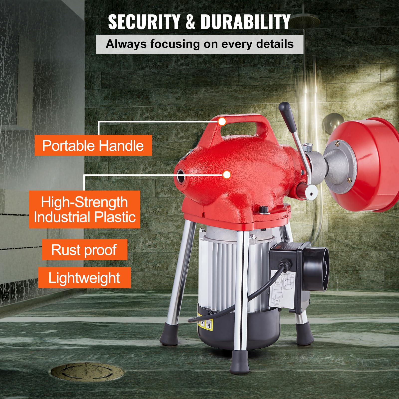 Drain Cleaner Machine 66FT x 5