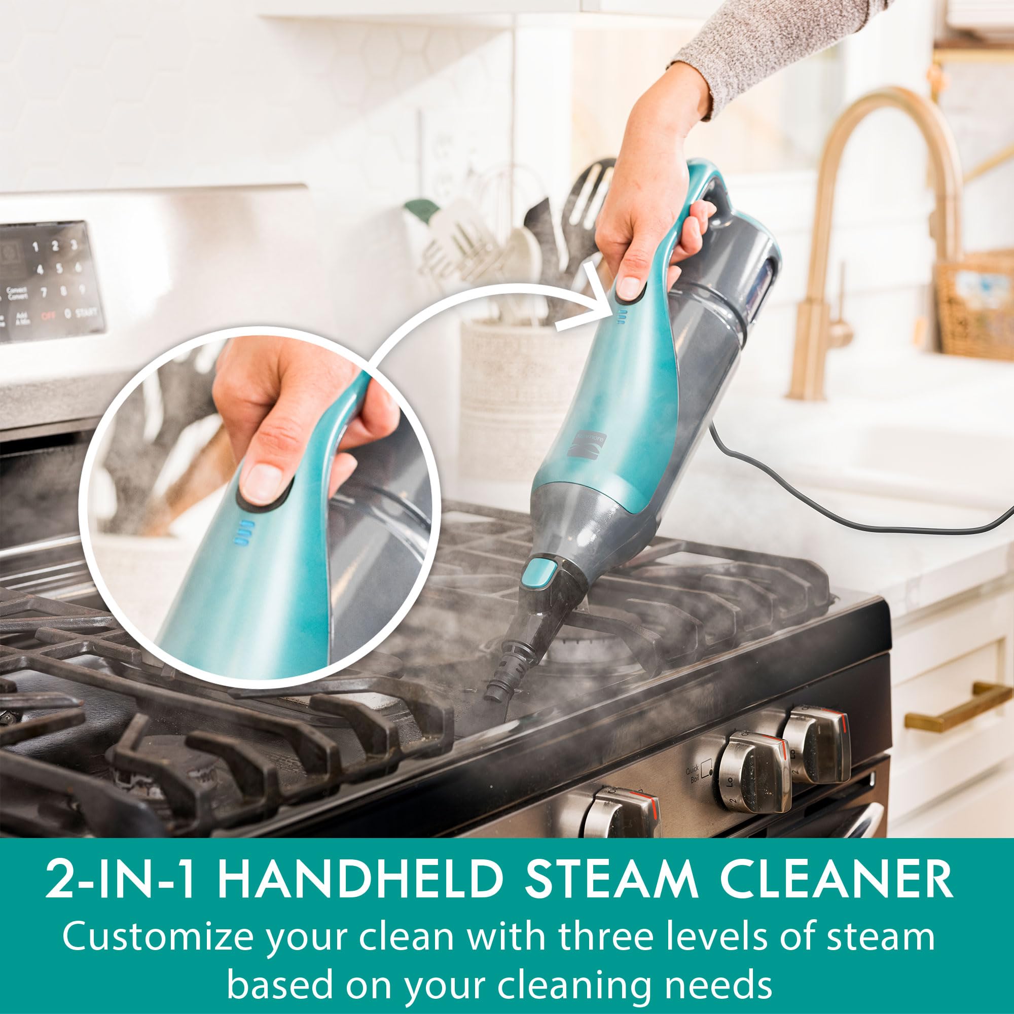 2-in-1 Steam Mop Hard Floor Cleaner