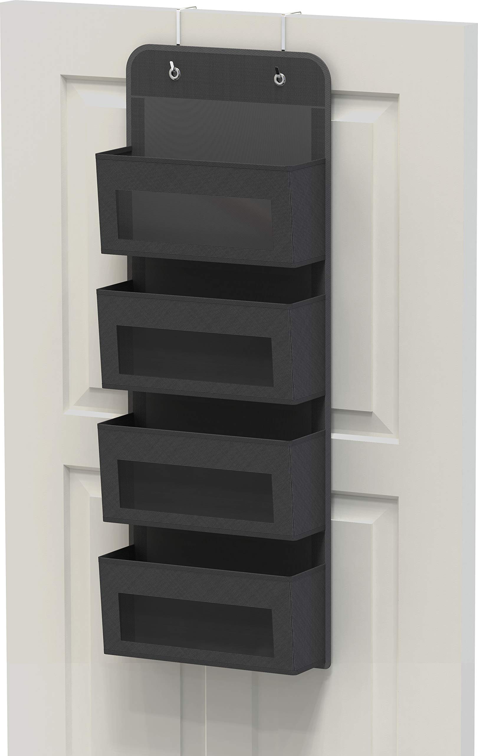 4 Clear Pocket Over Door Hanging Organizer
