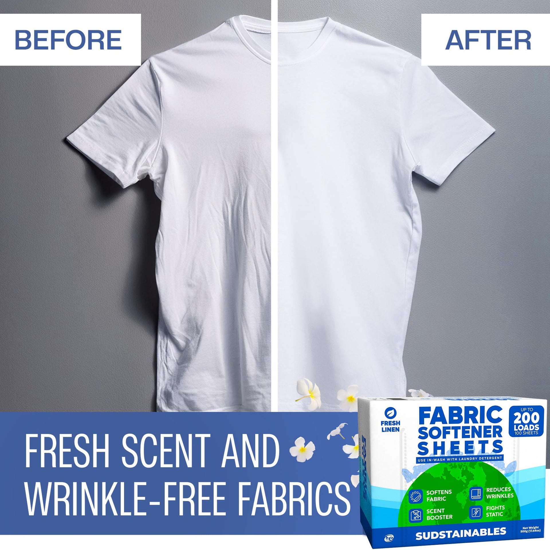 Fabric Softener Sheets for Washer (200 Count)