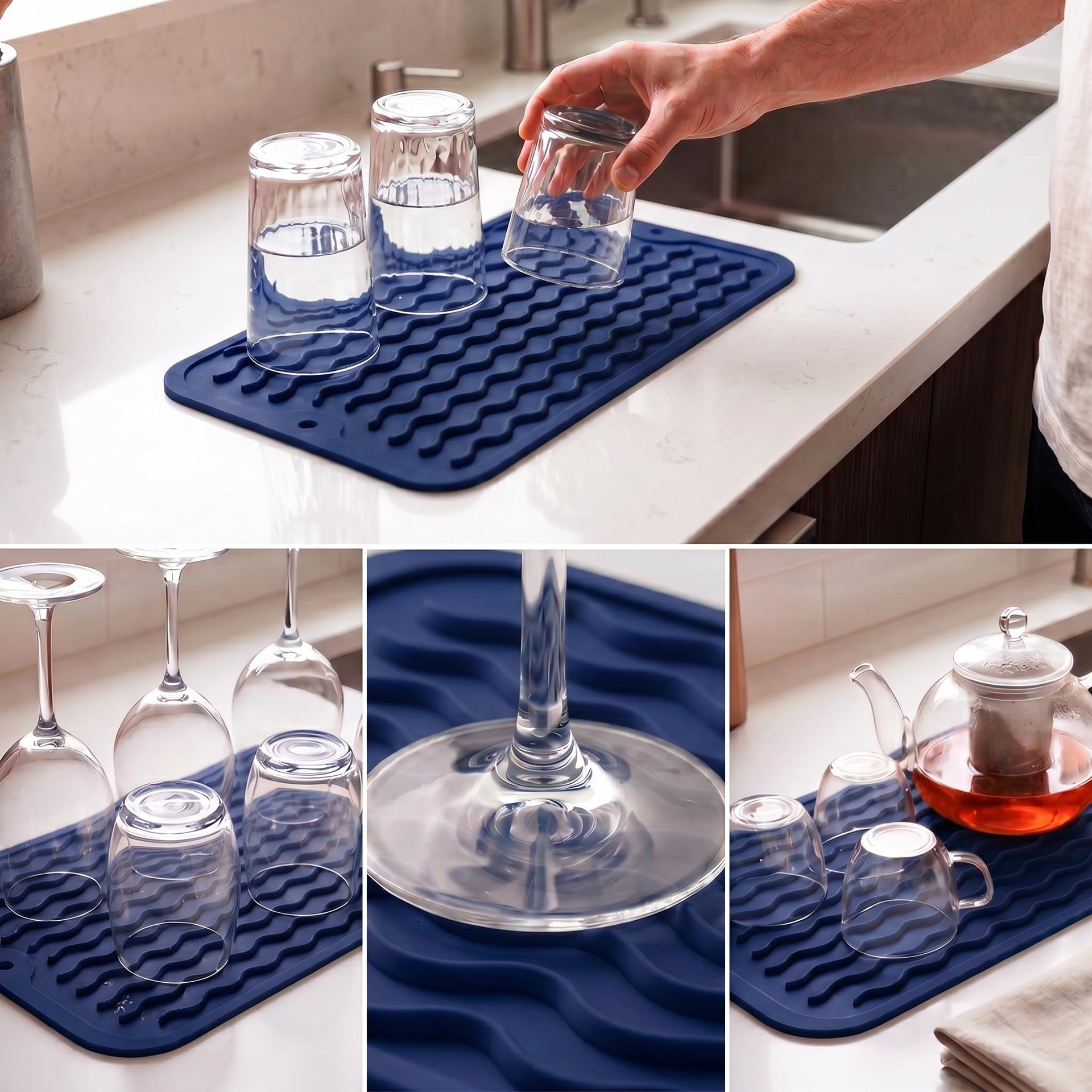 Silicone Dish Drying Mat for Multiple Usage