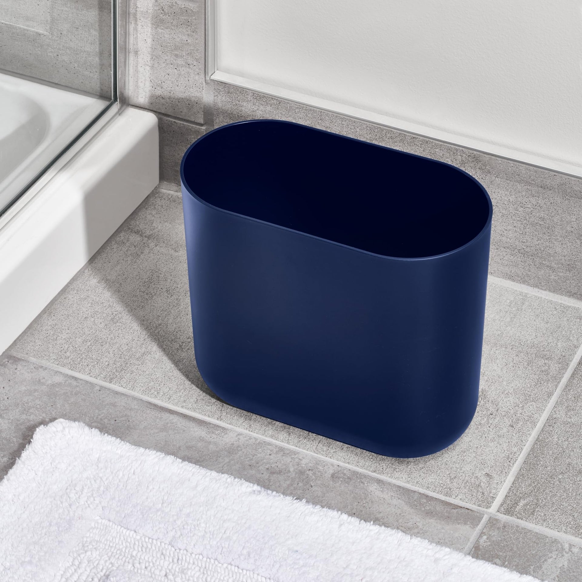Small Slim Plastic Bathroom Trash Can