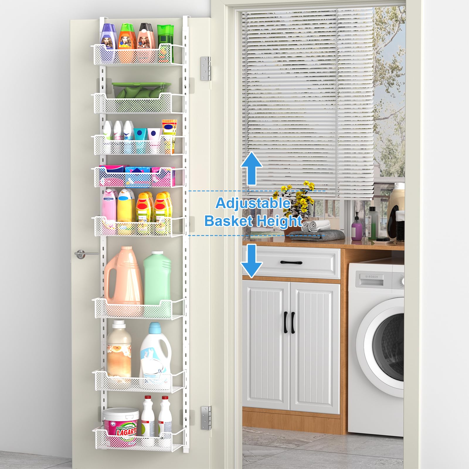 12.3" W Narrow Over the Door Pantry Organizer
