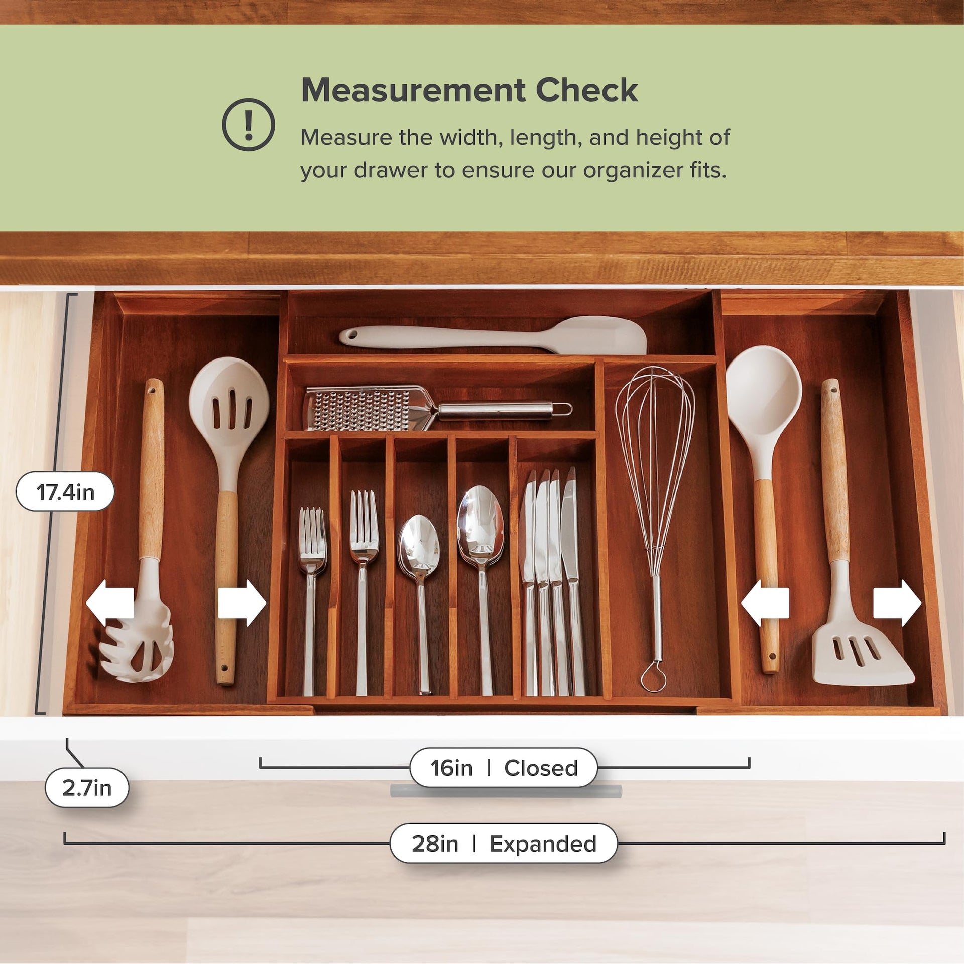 Silverware & Utensil Drawer Organizer