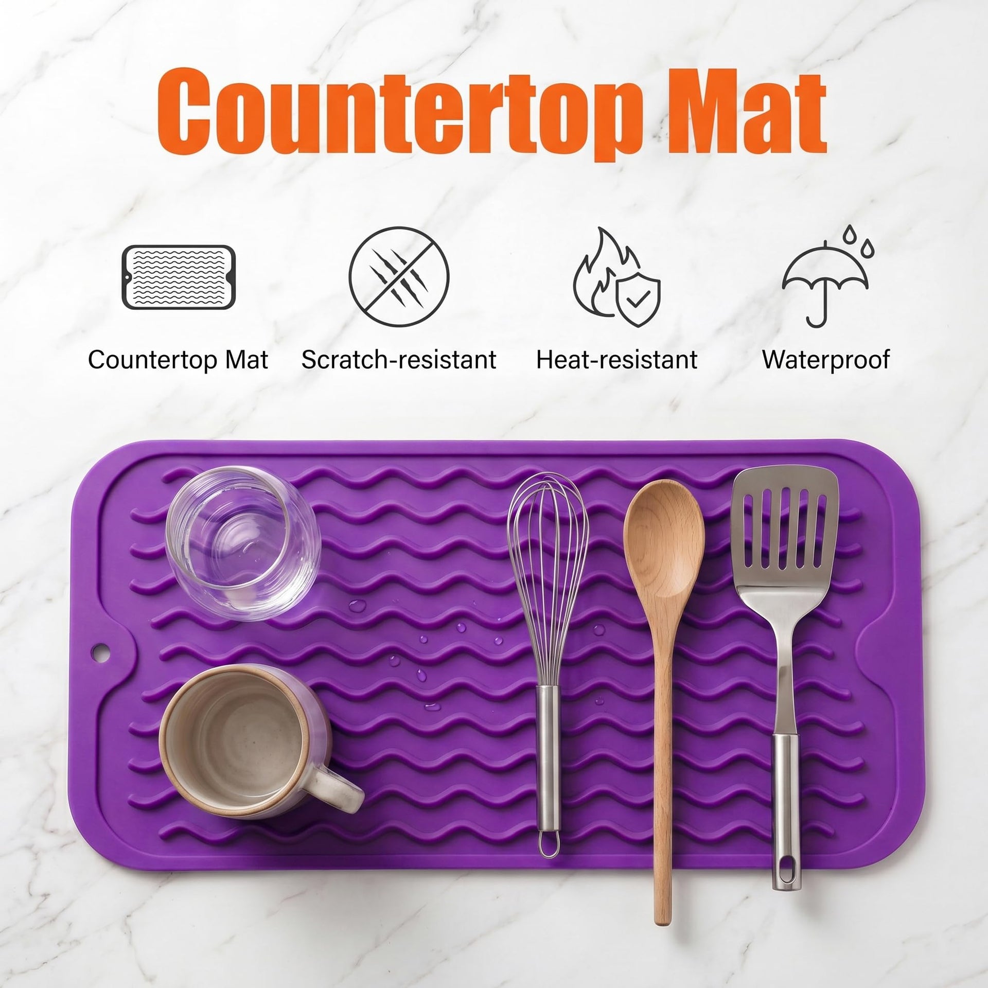 Silicone Dish Drying Mat for Multiple Usage