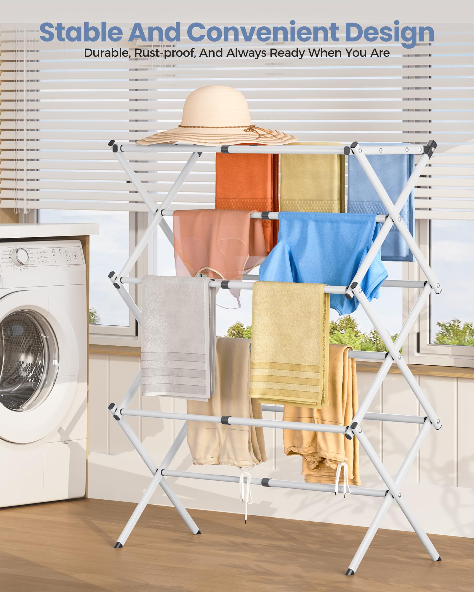 Oversize 3 Tier Clothes Drying Rack