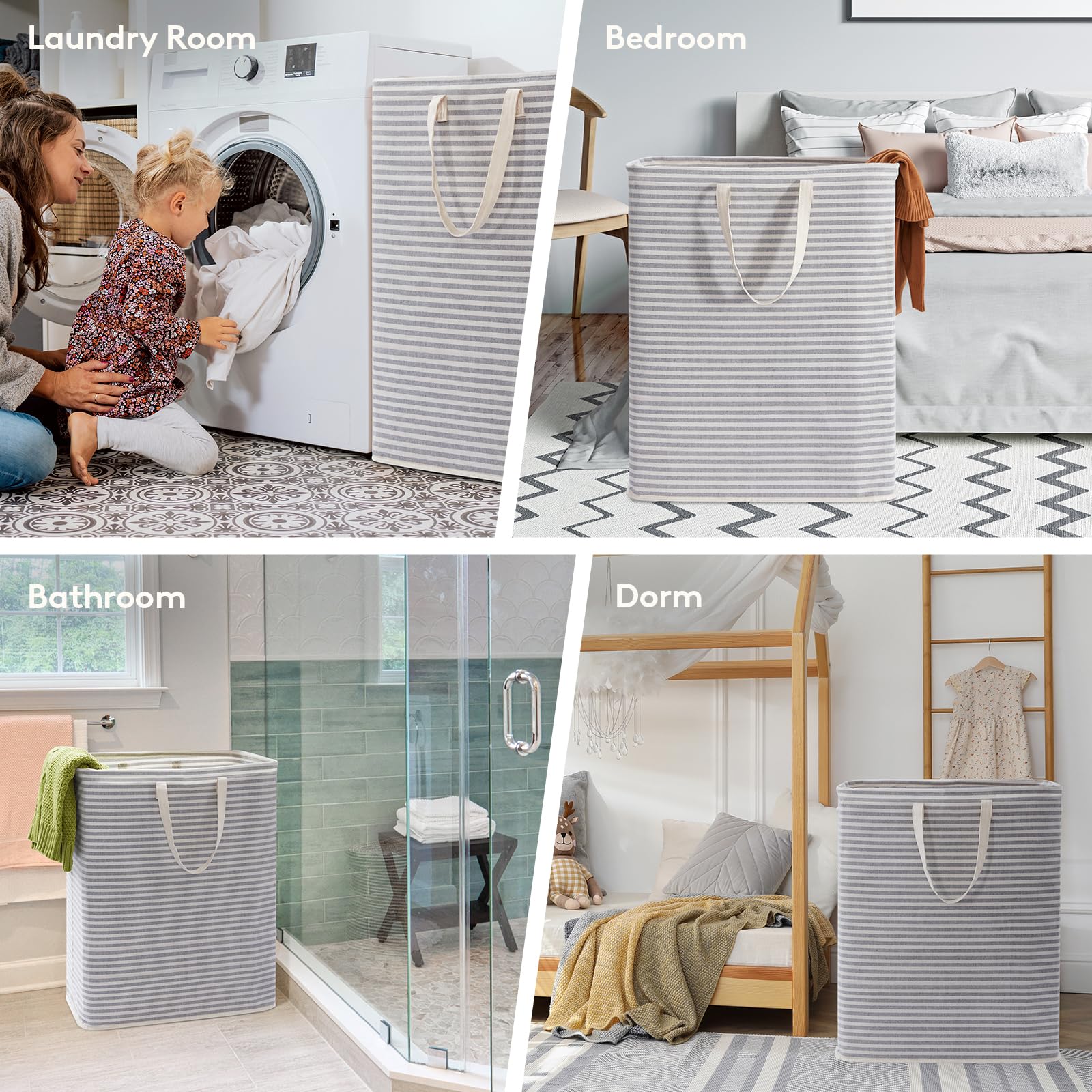 3 Pack Laundry Basket 125L Each (3 Count)