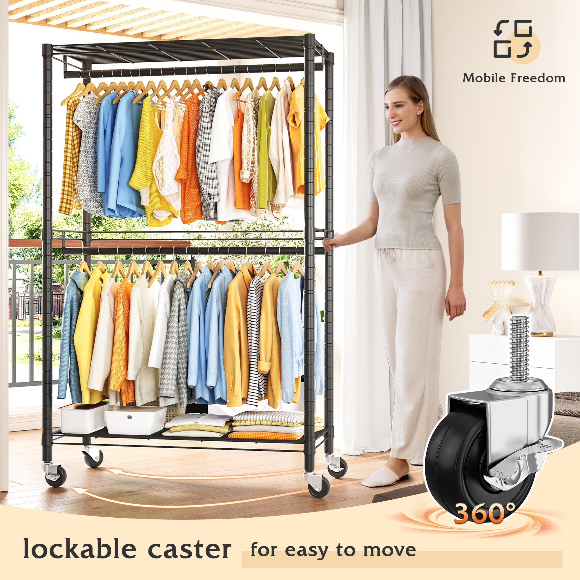 Clothes Rack Heavy Duty Clothing Rack