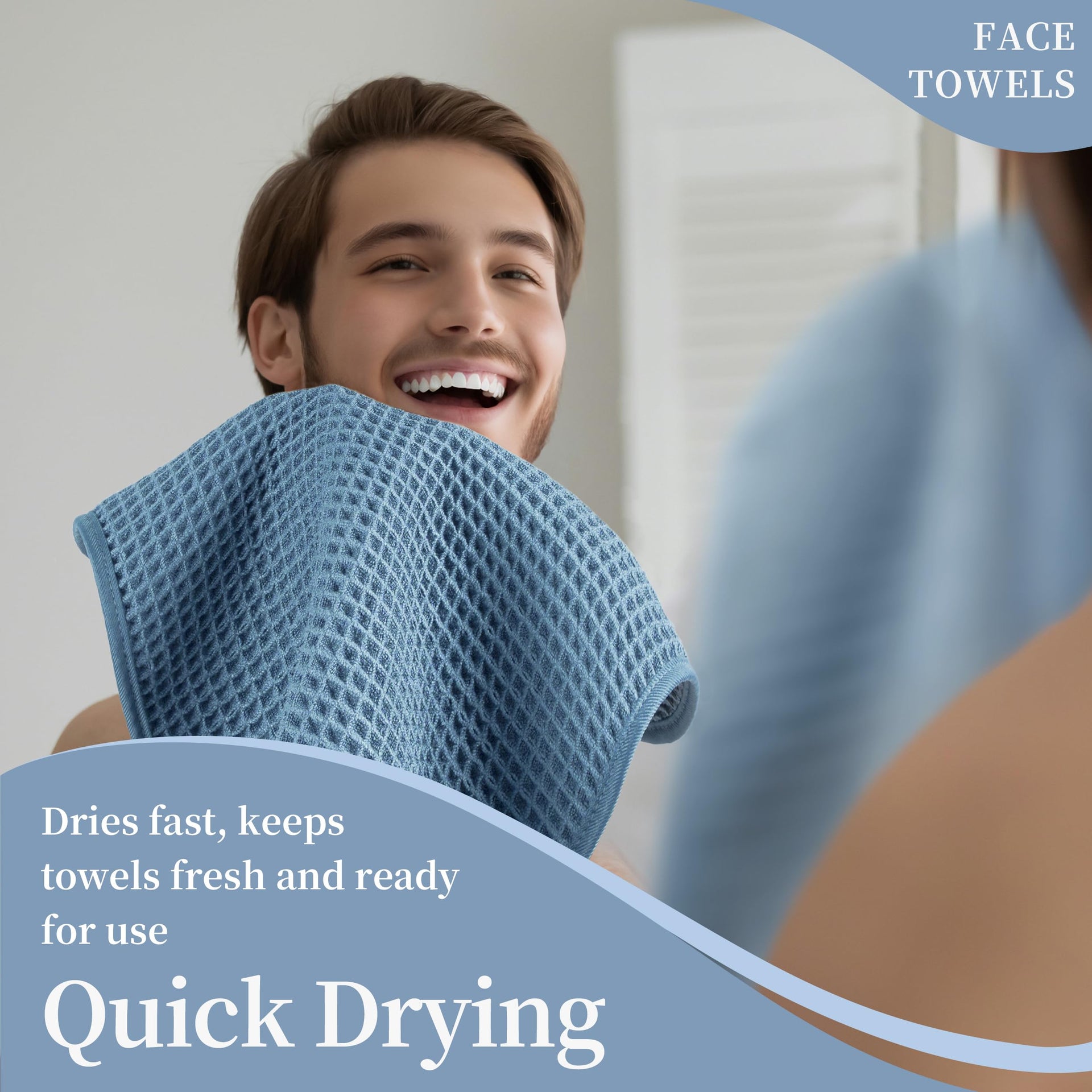 ber Waffle Face Towels (2 Count)