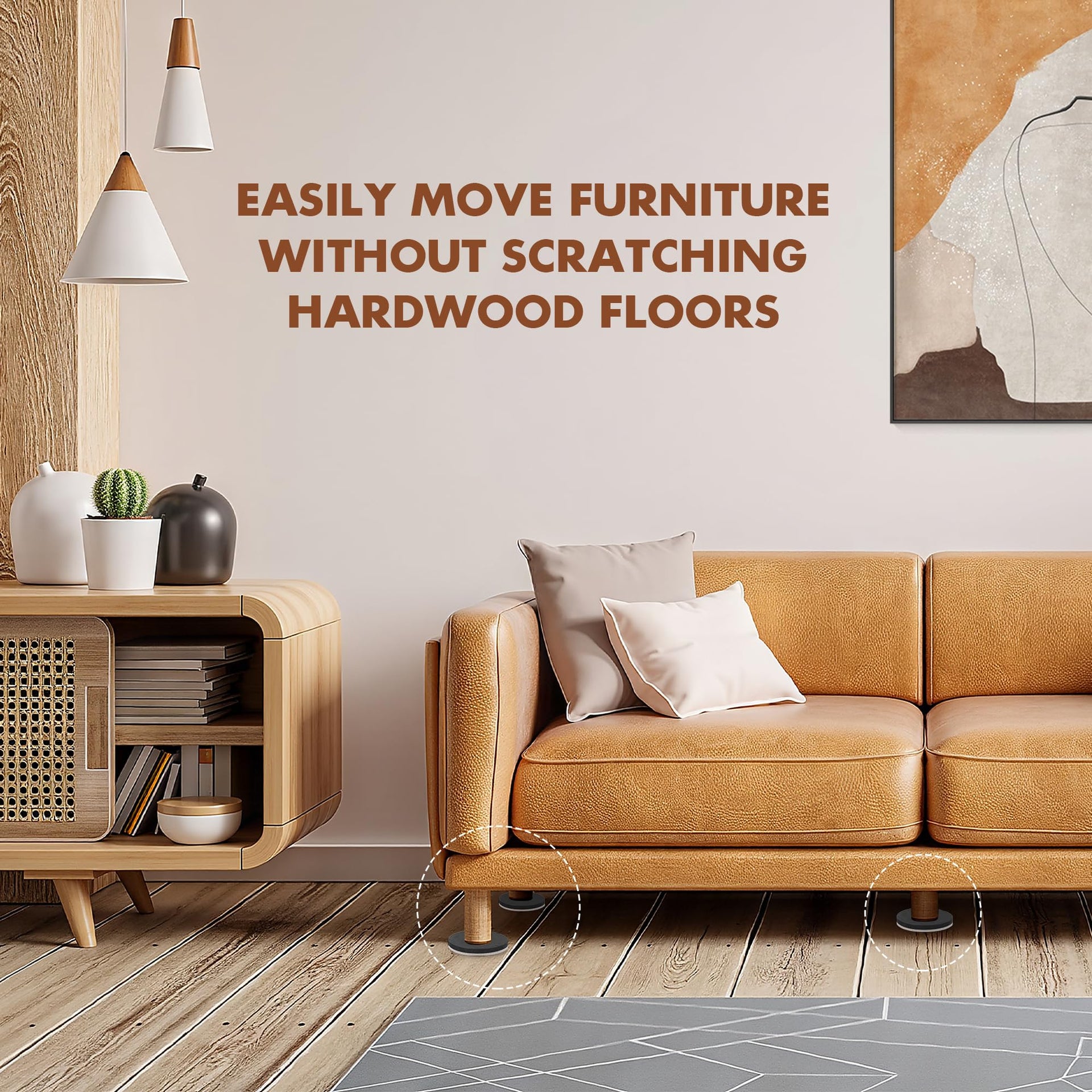Furniture Sliders for Hardwood Floors (16 Count)