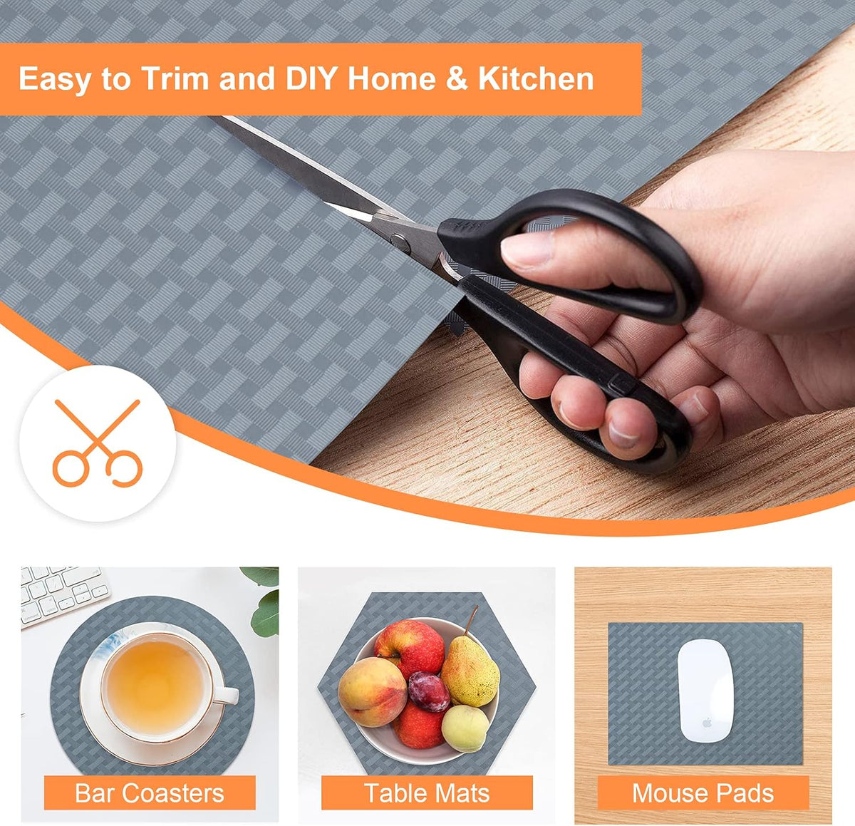 Shelf Liners for Kitchen Cabinets Non Adhesive Drawer Liner EVA Material Cupboard Mat Waterproof Refrigerator Mats Washable Fridge Liner for Cupboard and Desks Shelf Liner 11.8 x 236.2 Inches