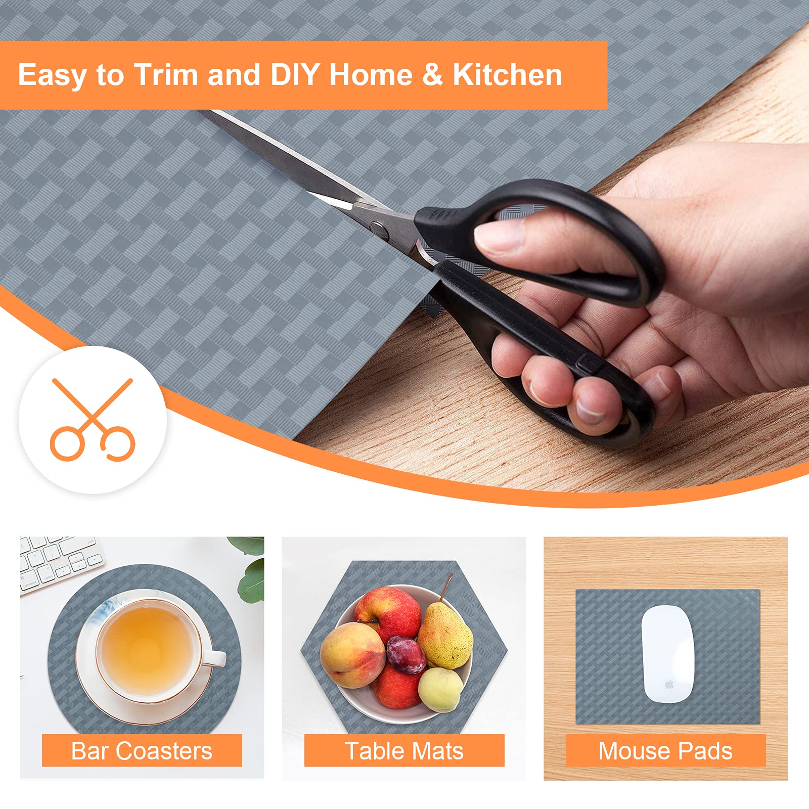 Shelf Liners for Kitchen Cabinets Refrigerator Liners Waterproof & Oil