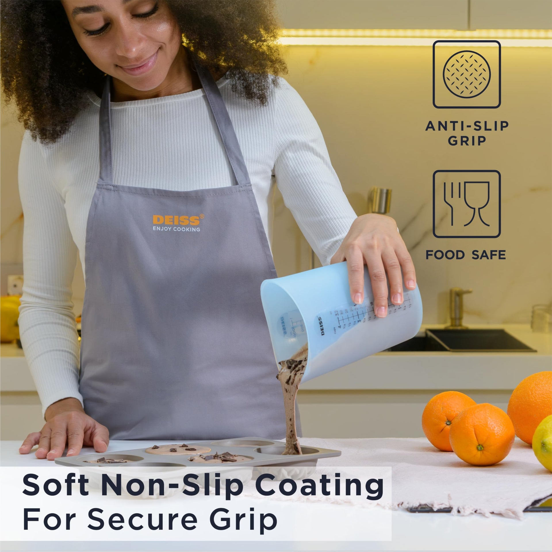 PRO 3 Piece Silicone Measuring Cup Set