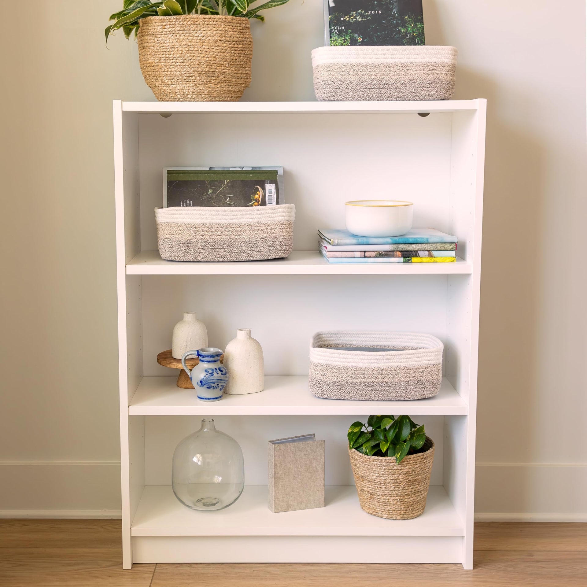 11.8"x8"x4.5” Storage Baskets for Shelves 3 Pack (3 Count)
