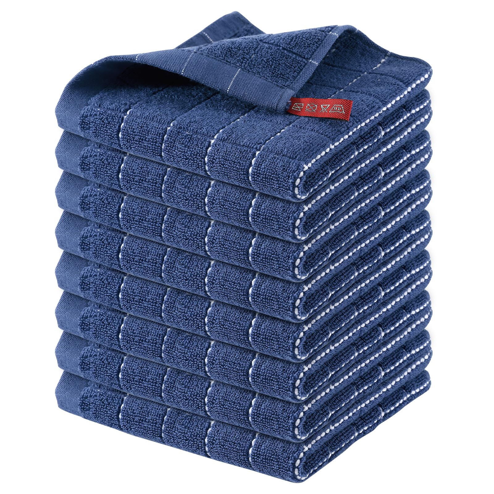 100% Cotton Terry Kitchen Dish Cloths (8 Count)