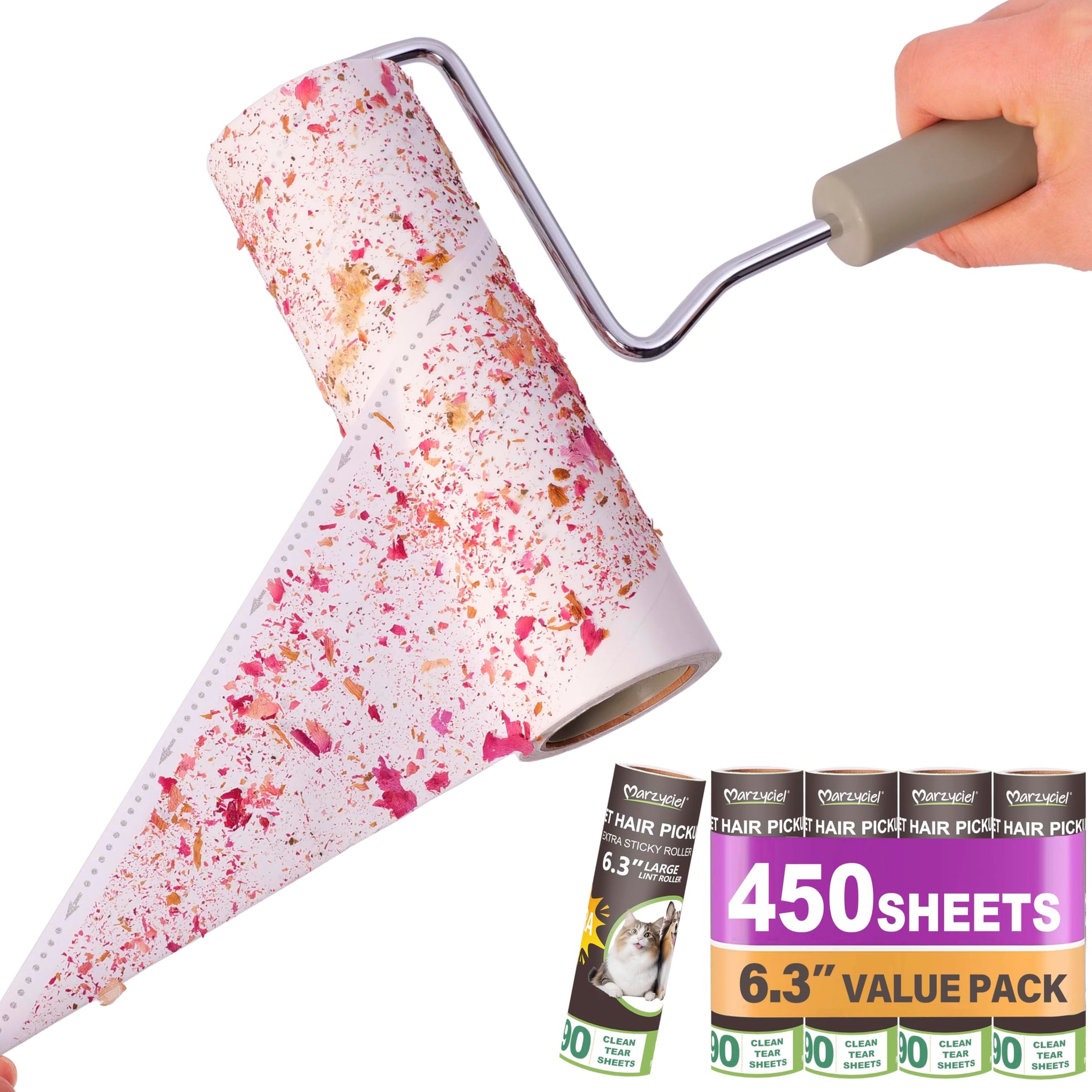 Extra Sticky Large Surface Lint Roller (450 Sheets Count)