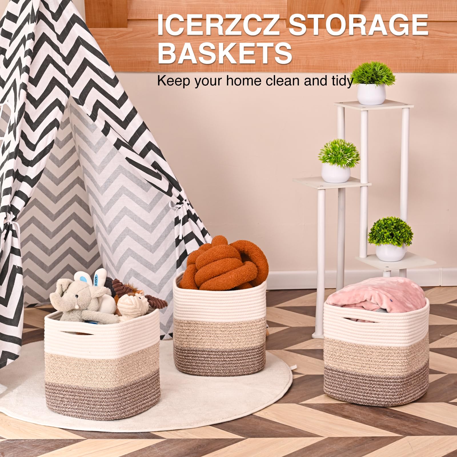 11 Inch Cube Storage Bins (3 Count)