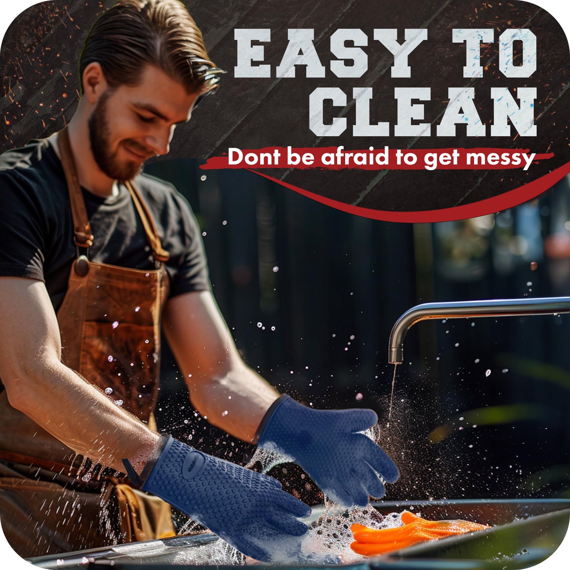 Silicone Smoker BBQ Gloves (2 Count)