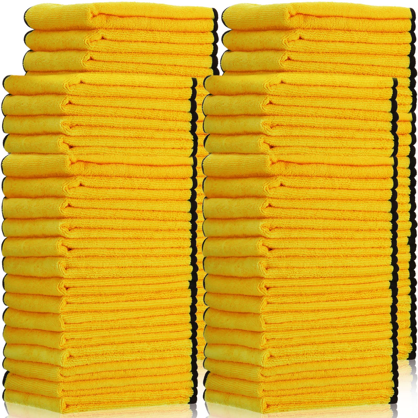 40 Pcs Yellow Microfiber Towels