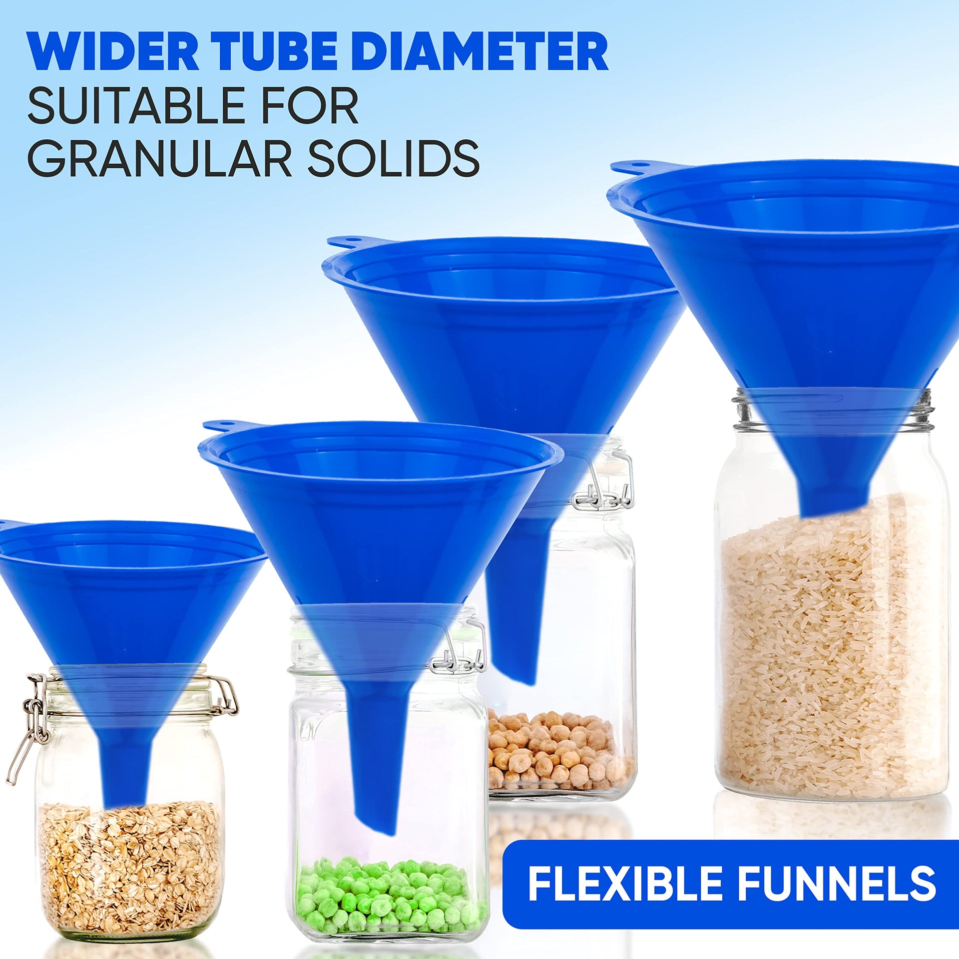 Funnel 4 Pack Funnels for Kitchen Use Filling Bottles