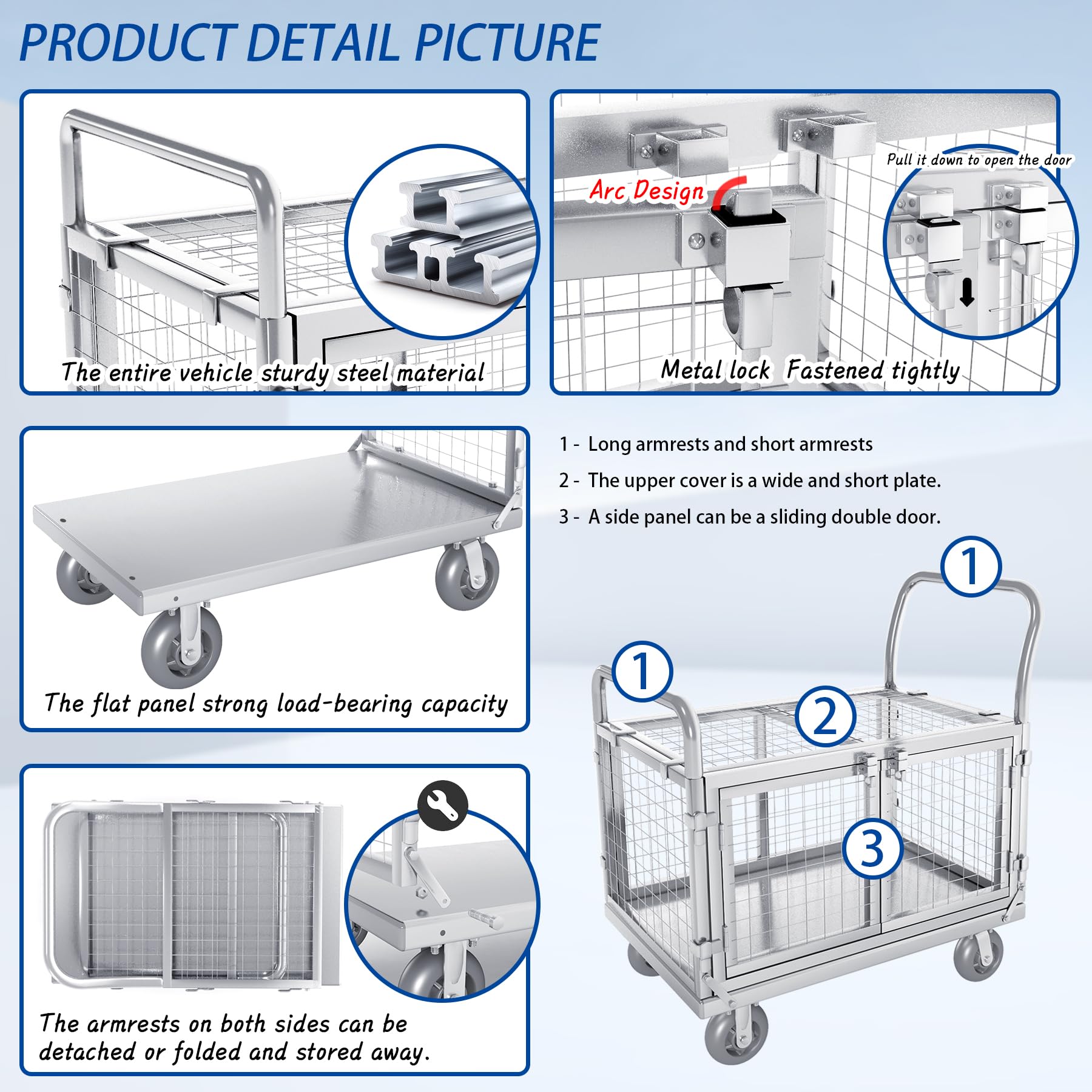 Upgrade Platform Truck with Cage