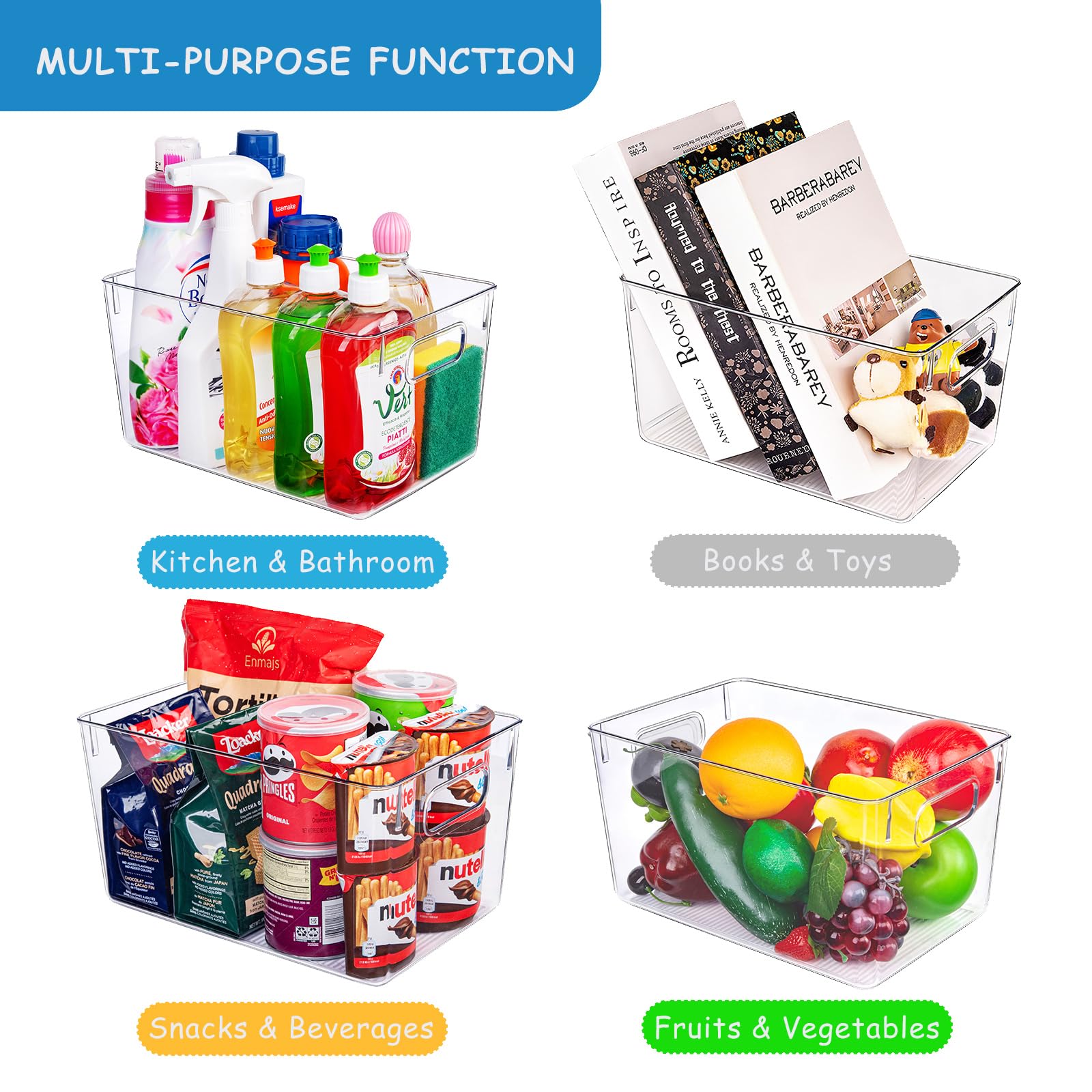 Set of 8 Pantry Organizers and Storage (8 Count)