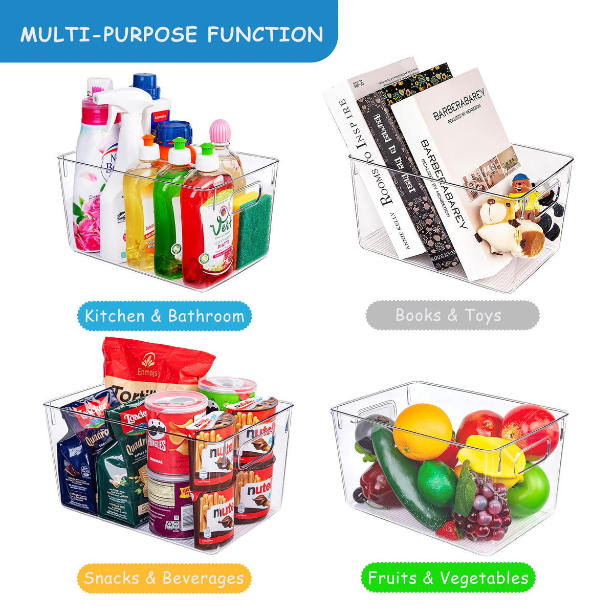 Set of 8 Pantry Organizers and Storage (8 Count)