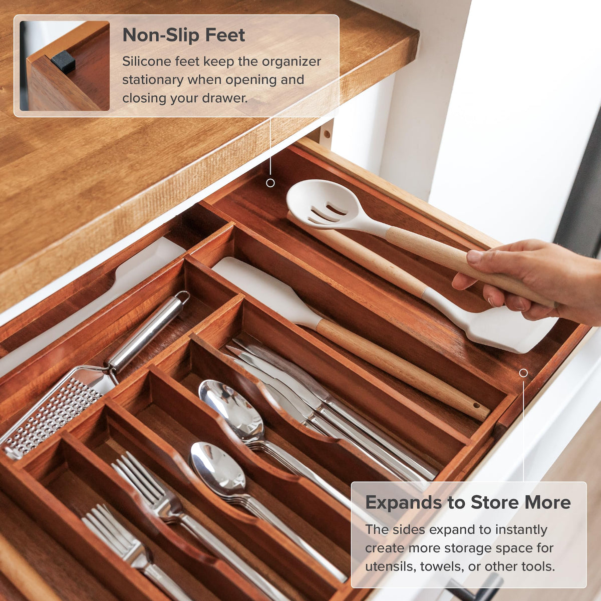 Silverware & Utensil Drawer Organizer