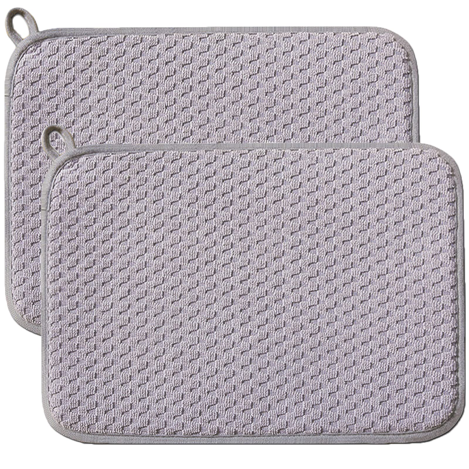 Dish Drying Mats for Kitchen Counter 2 Pack (2 Count)