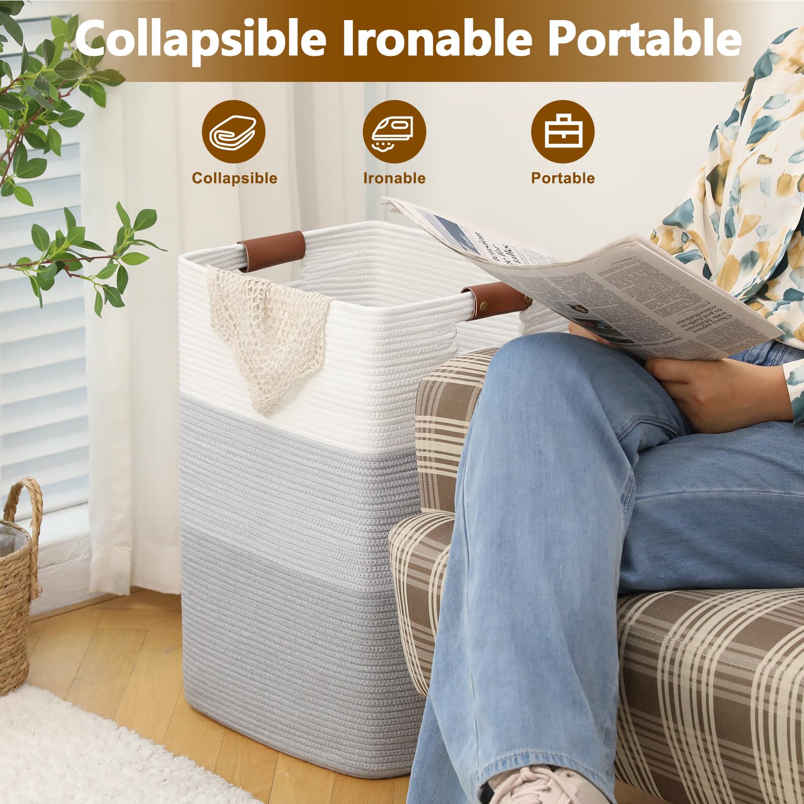 Laundry Hamper 96L Extra Large Laundry Basket