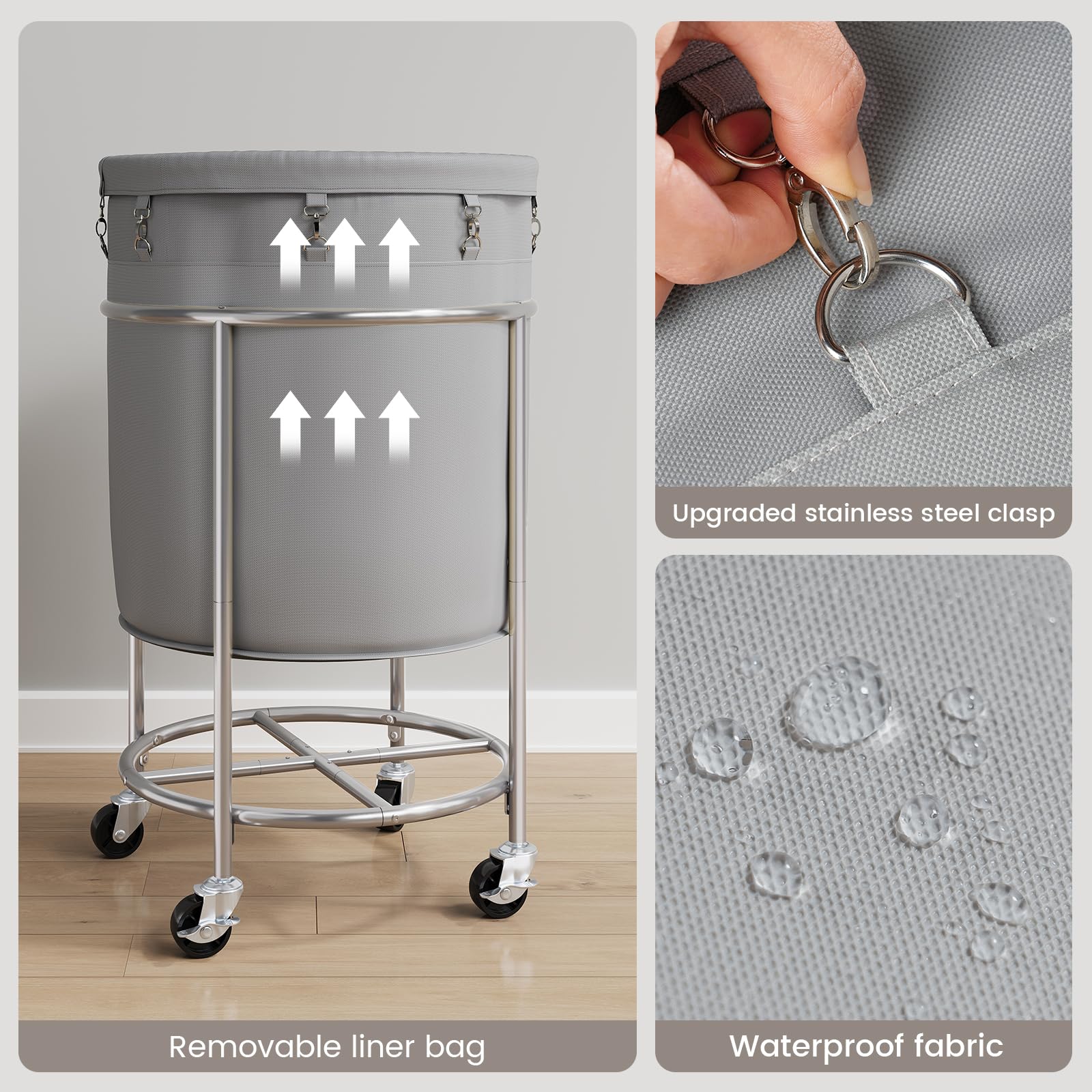 Laundry Basket with Wheels